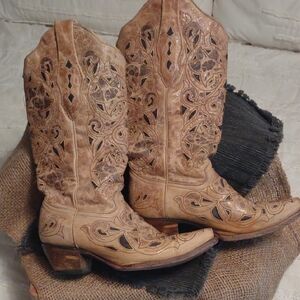 Women's Tan Corral brand boots
